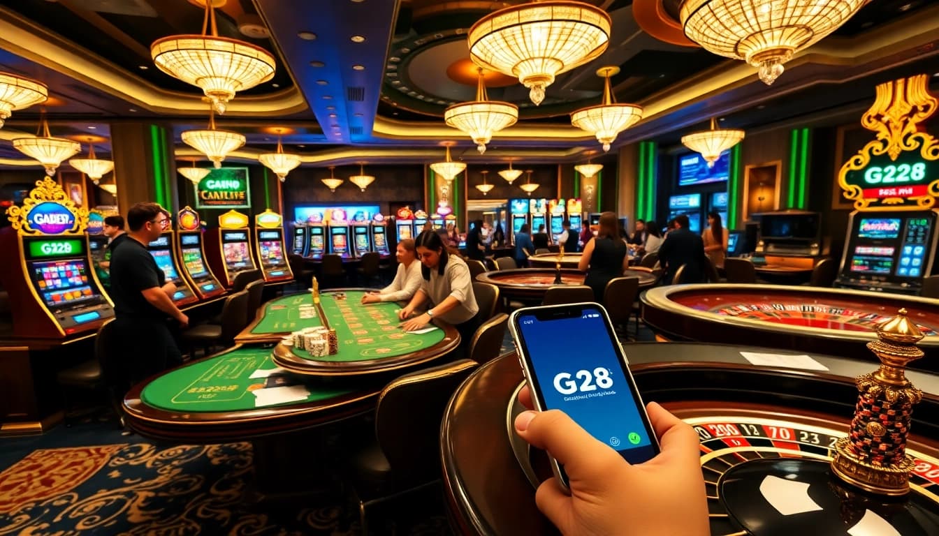 Experience thrilling gambling action at G28 with sleek casino tables and exciting games.