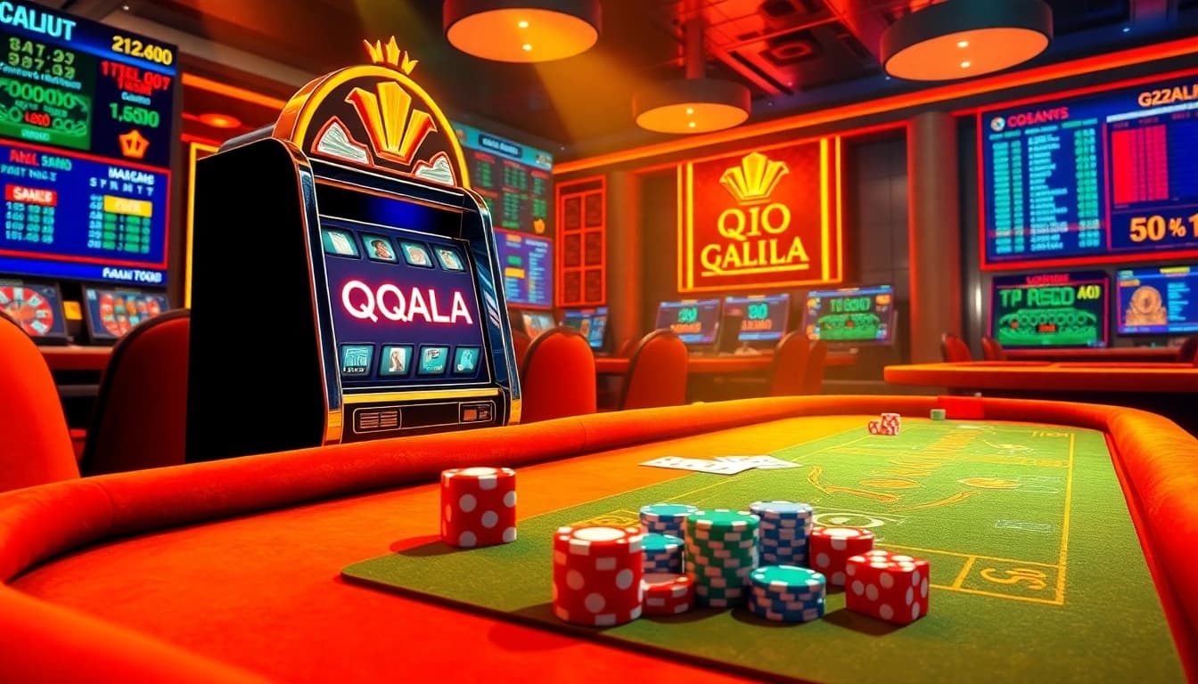 Experience thrilling gameplay at QQALFA with dynamic casino elements and vibrant slot machines.