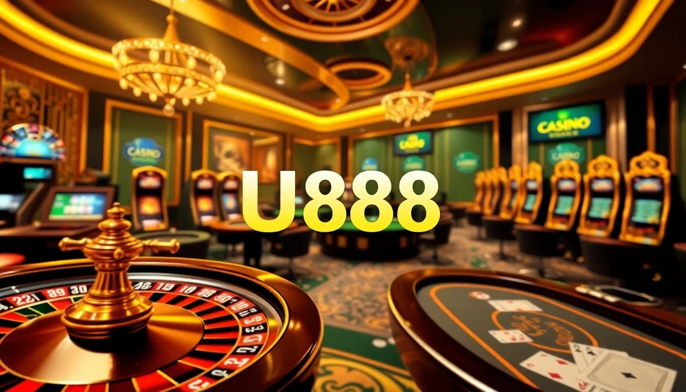 Experience the thrill of gaming at U888 with a vibrant casino scene full of excitement and luxury.