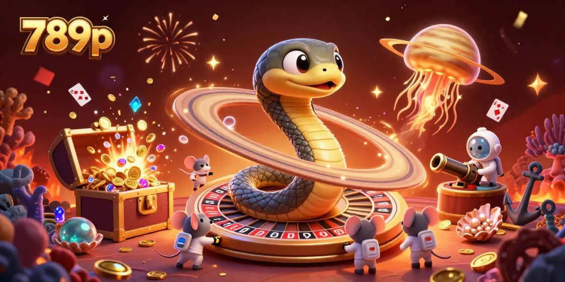 Betting on colorful segments as 789p's Saturn ring snake brings excitement to cosmic gambling.