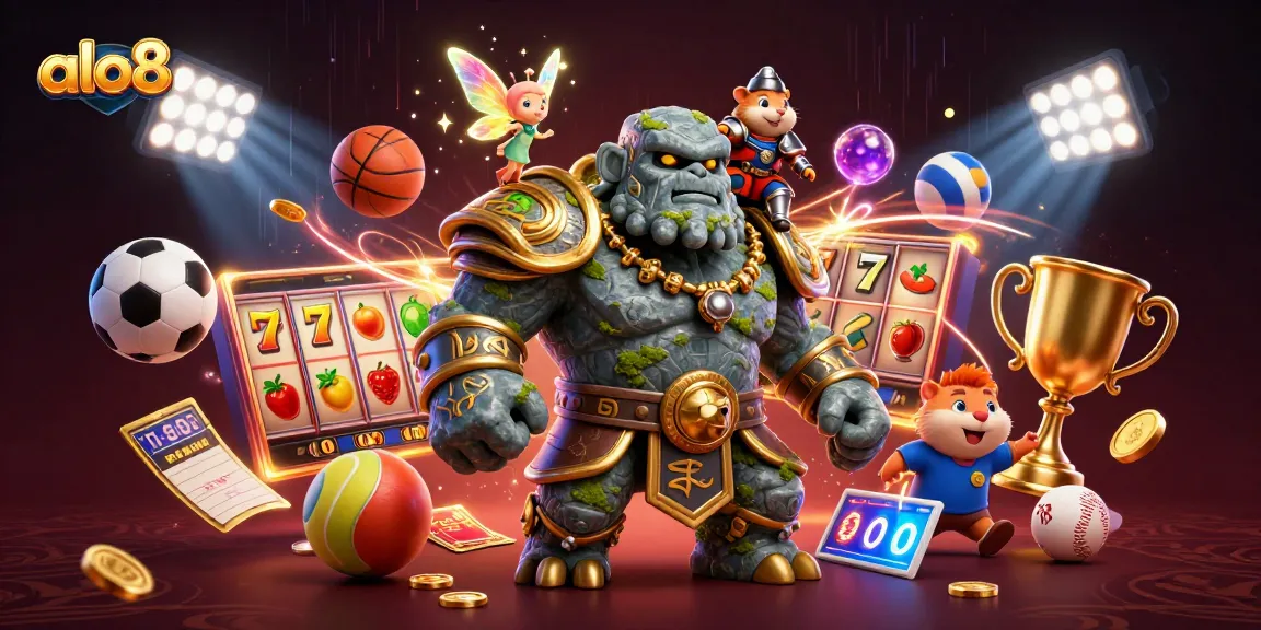 Experience exciting gaming at ALO8 with dynamic characters and vivid visual effects.