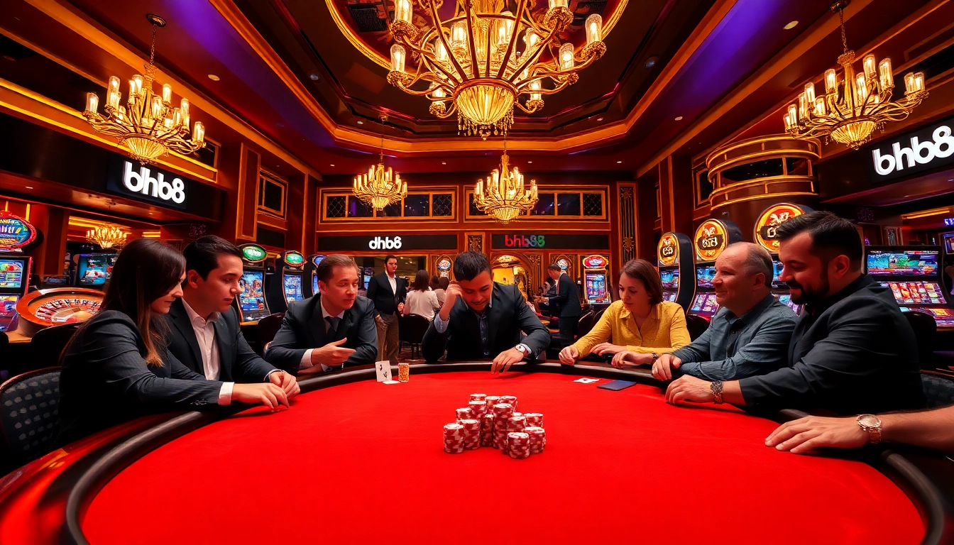 Experience high-stakes play and excitement at dh88 in a luxury casino environment.