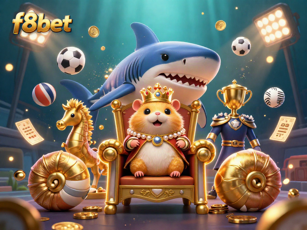 Win big with f8bet in this vibrant casino scene featuring dynamic sports action elements.
