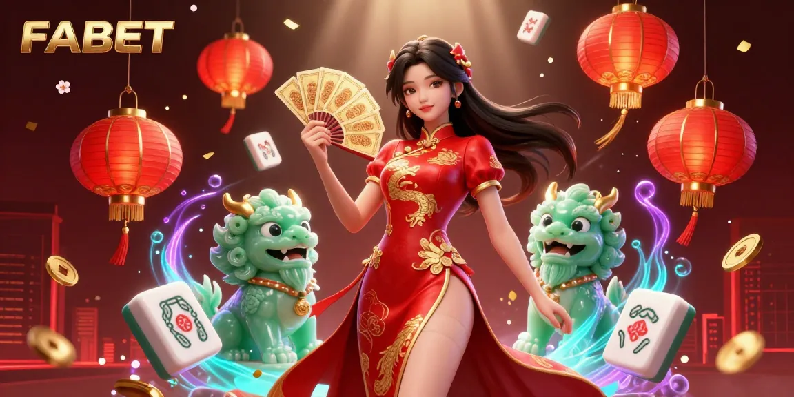 Experience winning moments with FABET in this vibrant 3D casino-themed illustration showcasing exciting gambling elements.
