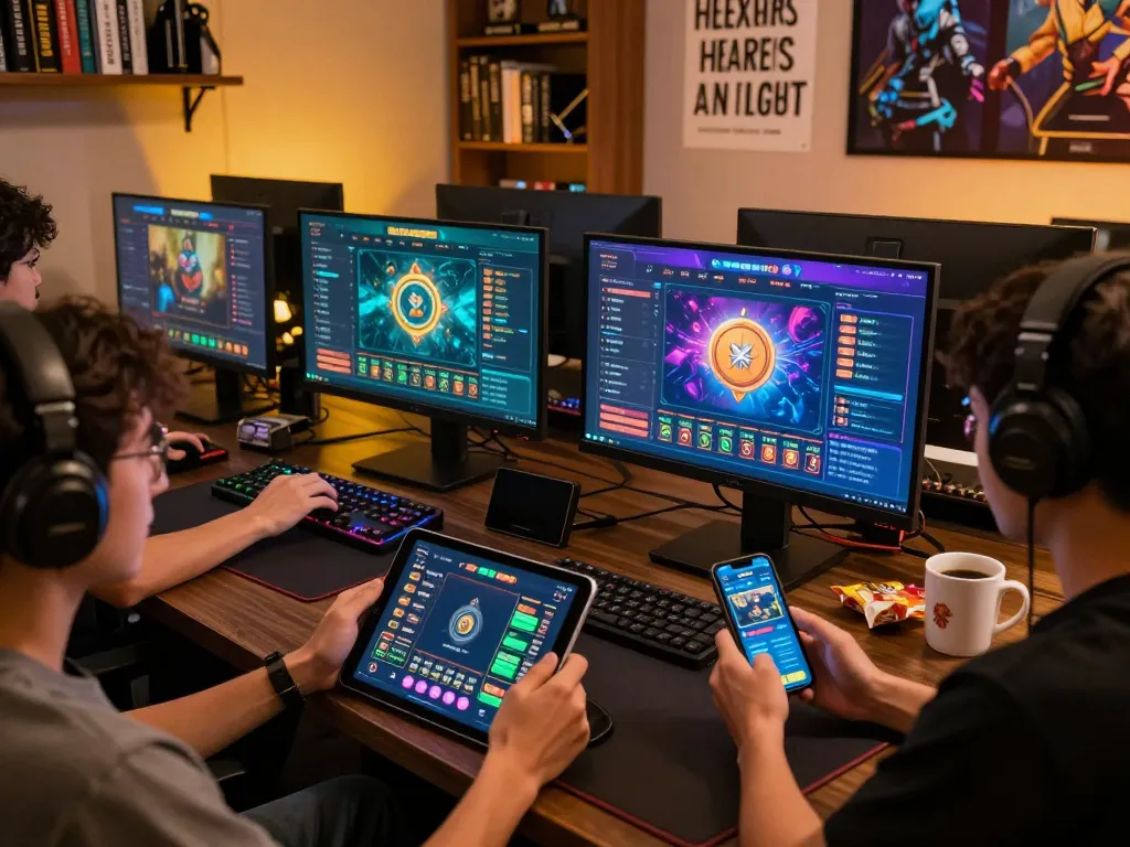 Lô Đề Uy Tín showcased through engaging online gaming setup with multiple screens and strategic betting options