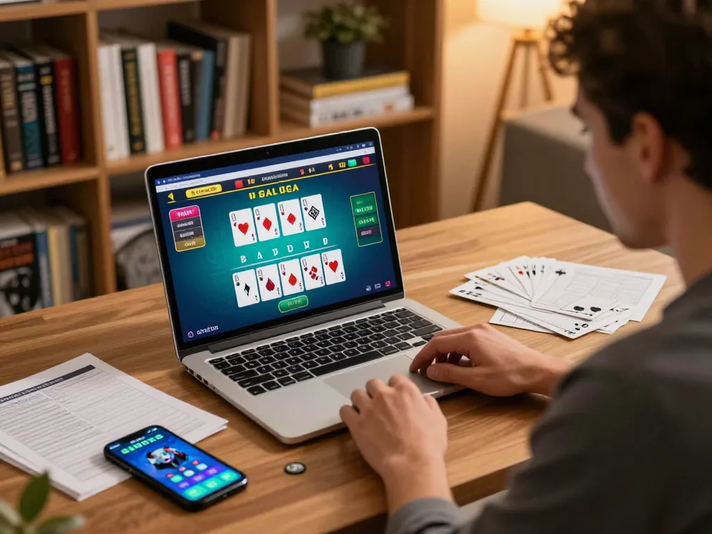 Engaged player strategizing during live dealer blackjack on GMNC platform.