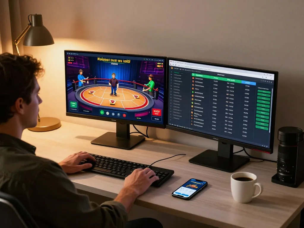 Engaging online gambling scene at nhà cái rr88 with modern setup and live dealer game.