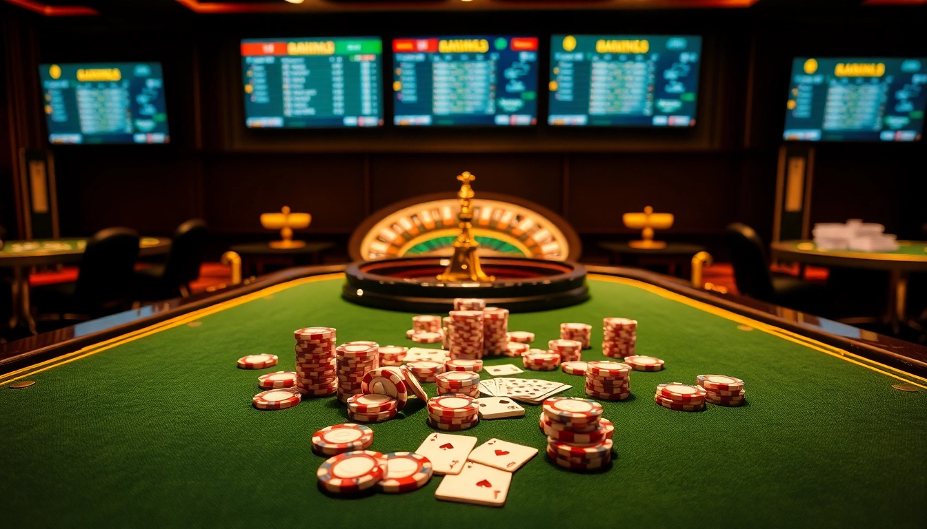 Playing high-stakes poker at https://mm88.moe/ with luxurious elements and vibrant gaming atmosphere.