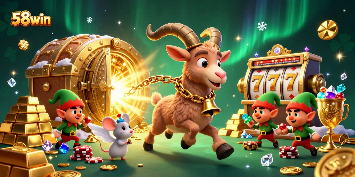 Enjoy thrilling slots at 58win, featuring fantastic scenes with Krampus, mice, and gremlins.