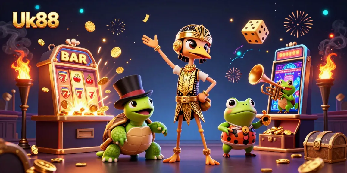 Experience thrilling moments at Uk88 with vibrant casino characters and explosive jackpot excitement.