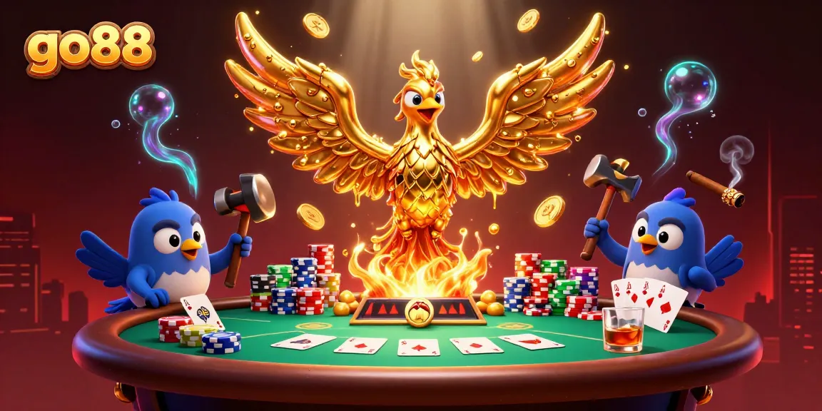 Experience the excitement of go88 with an ultra-detailed illustration showcasing vibrant casino elements