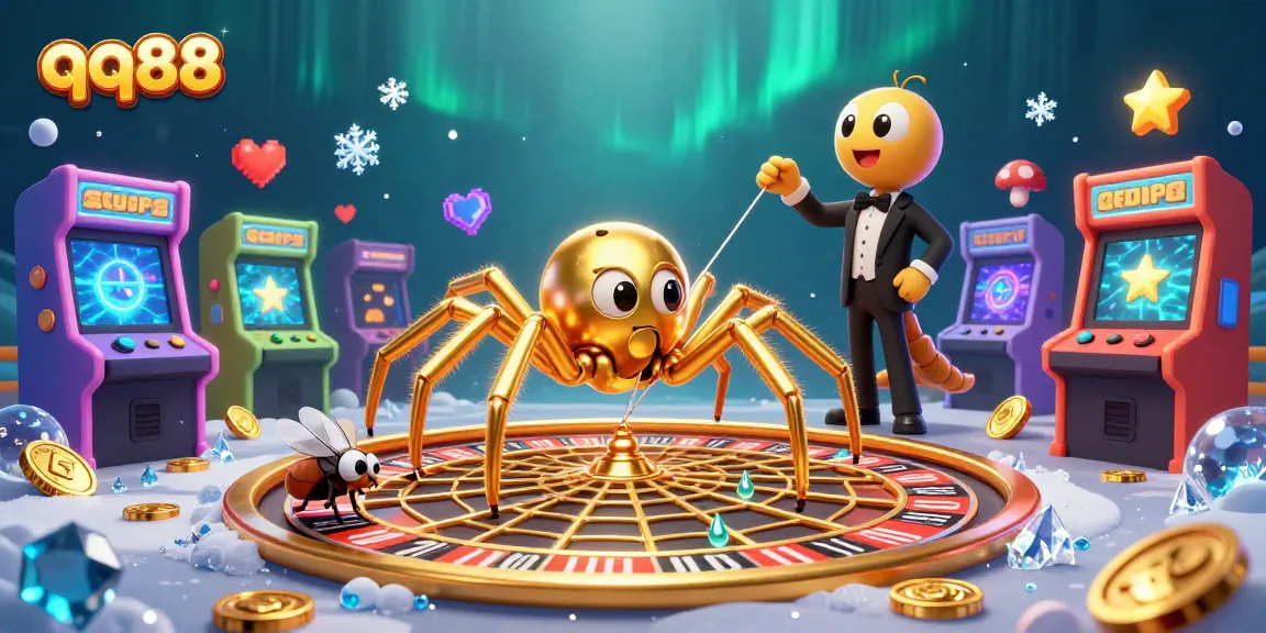 Experience thrilling bets with qq88's vibrant casino visuals featuring a golden roulette wheel.