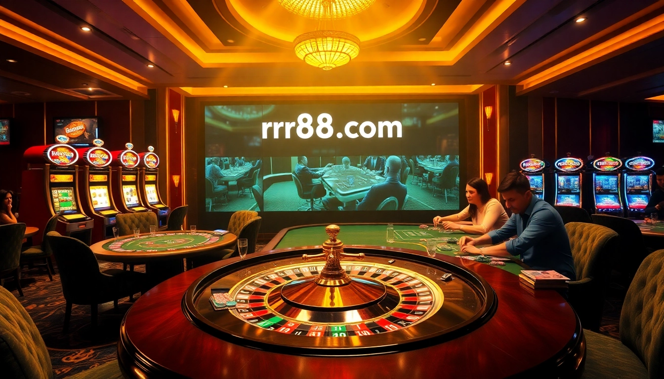 Experience the excitement of gambling at rr88.com with vibrant casino visuals.