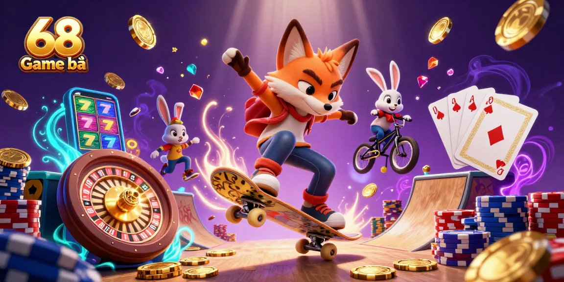 Experience thrilling gameplay with 68 Game bài featuring colorful casino action and dynamic characters.