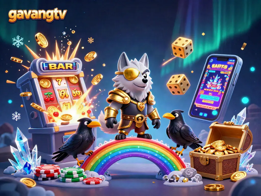 Join the excitement of live betting on gavangtv with a dynamic casino thematic illustration.