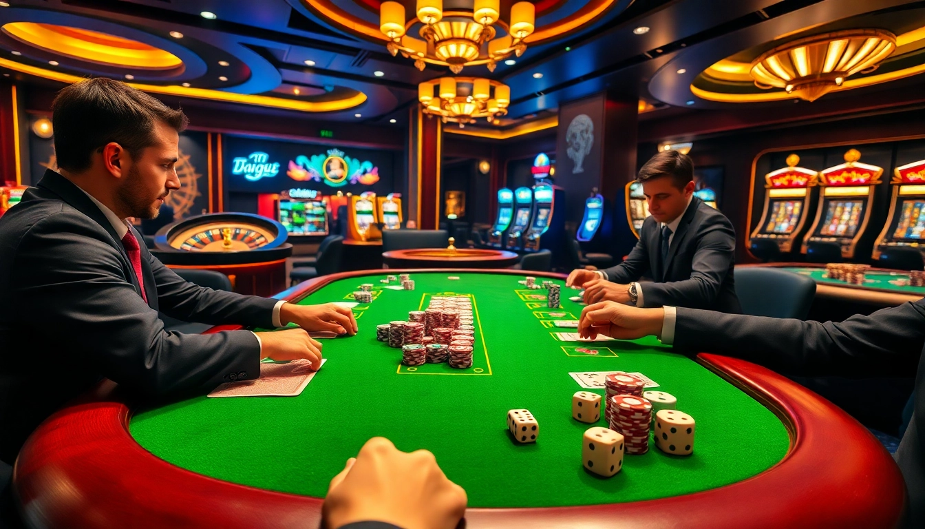 Experience thrilling poker action and vibrant casino atmosphere at https://dagaz.com.co/ with colorful chips and high-stakes excitement.