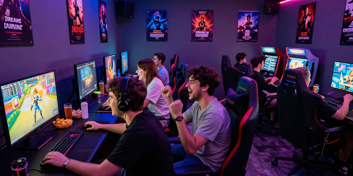 Gamers enjoying popular NSFW Games in a vibrant gaming lounge environment.