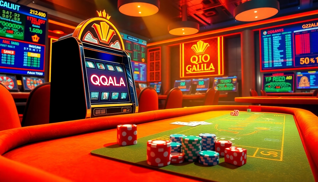 Experience thrilling gameplay at QQALFA with dynamic casino elements and vibrant slot machines.