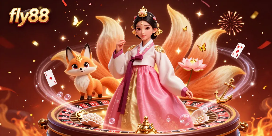 Experience thrilling gameplay with fly88's vibrant casino scene featuring elegant characters and dynamic elements.