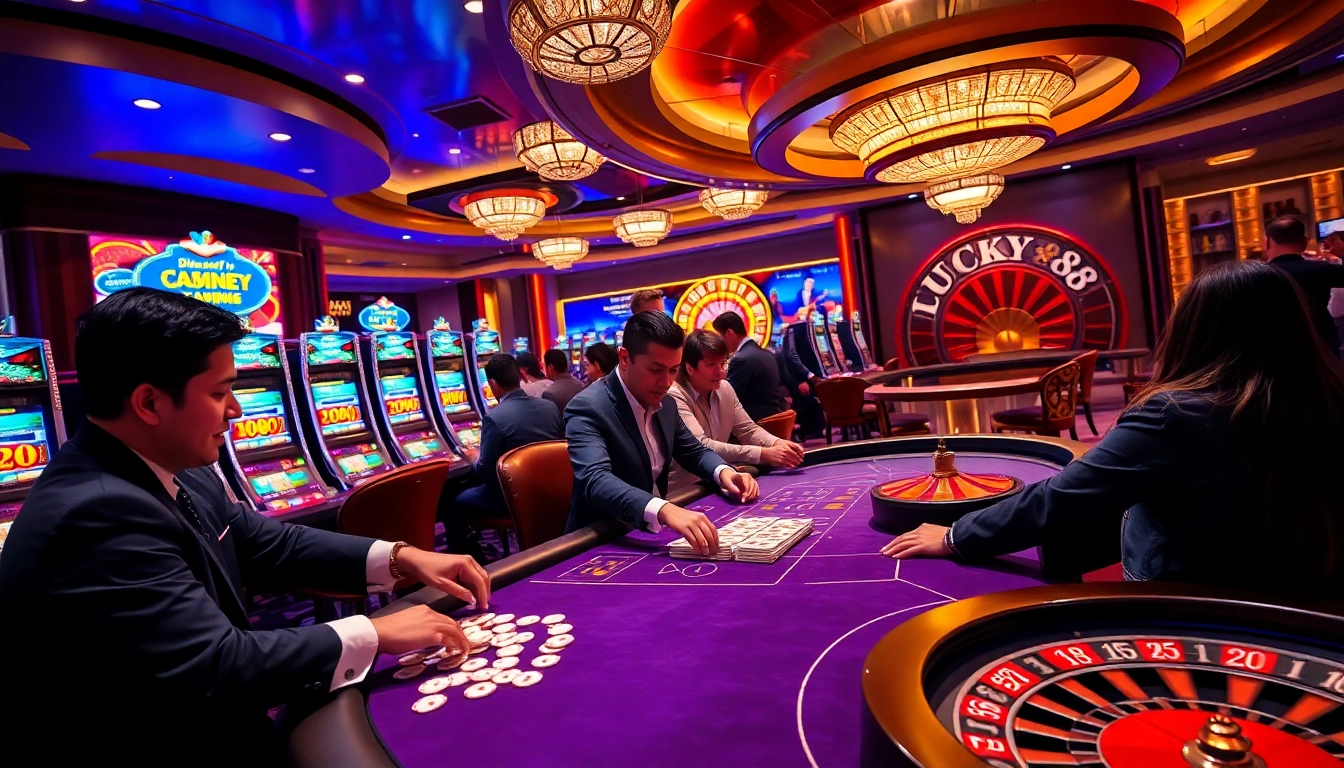 Experience winning thrills at LUCKY88's vibrant casino tables and games.
