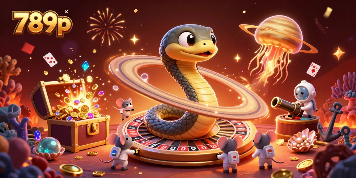Betting on colorful segments as 789p's Saturn ring snake brings excitement to cosmic gambling.