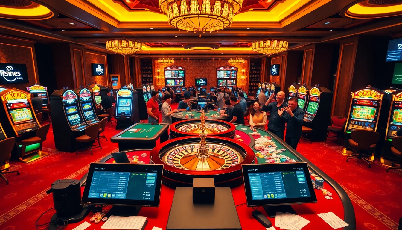 Engaging scene of kèo nhà cái betting at a casino with players and live odds displayed