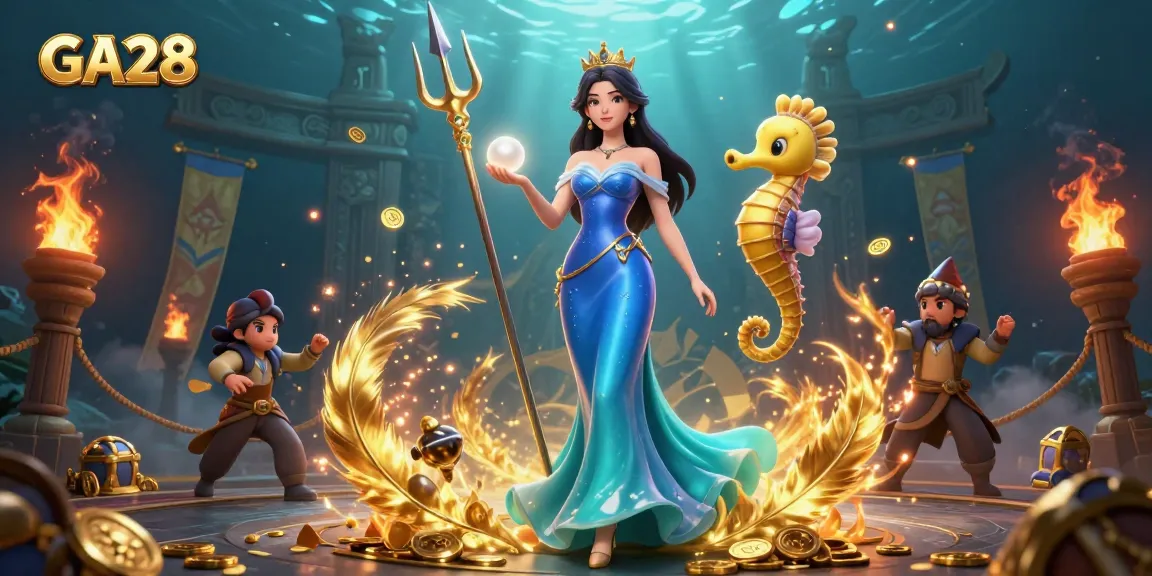 Experience GA28 as you engage with the vibrant underwater casino atmosphere filled with treasures.