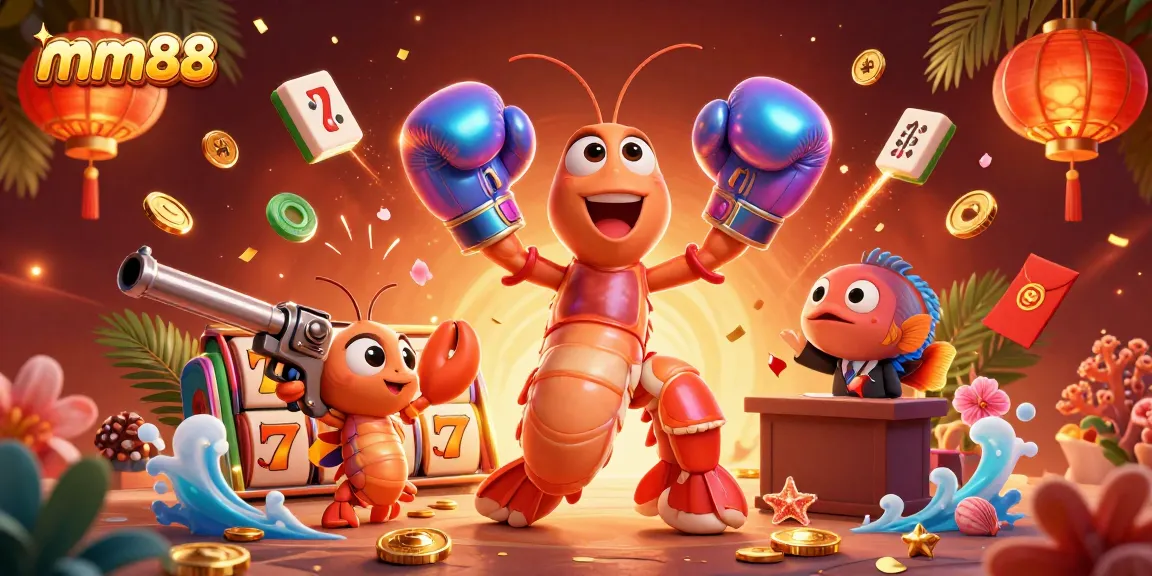 Experience high stakes with mm88's vibrant casino action featuring dynamic characters in a thrilling setting