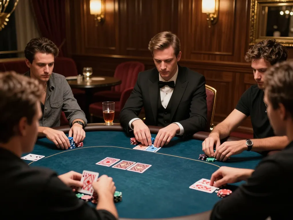 Experience high-stakes poker action at 68wingame with players focused on winning strategies in a luxury setting.