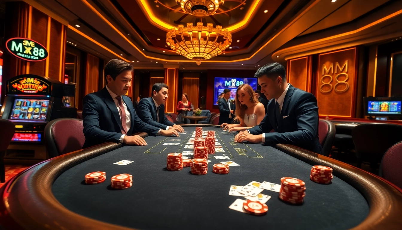 Experience high-stakes excitement at MM 88 with vibrant poker and roulette action.
