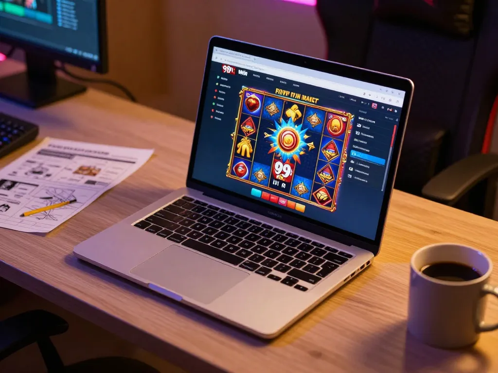 Engaging in strategic gameplay on the 98win online casino platform, showcasing vibrant slot game action.