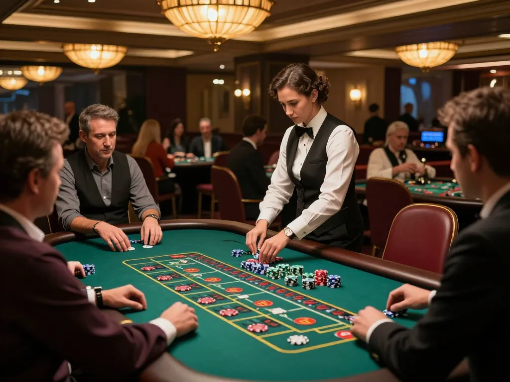 Sun win roulette players placing bets at a vibrant casino table, showcasing excitement and strategy