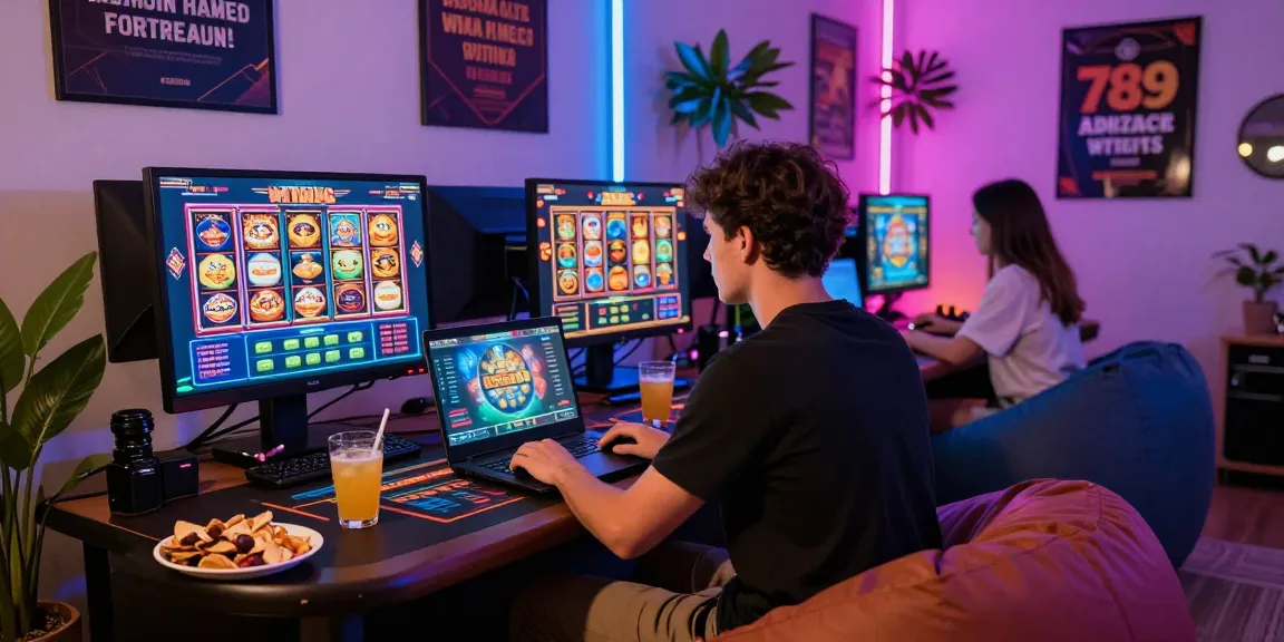 Engaging online gaming atmosphere with vibrant graphics and comfortable setup at 789.