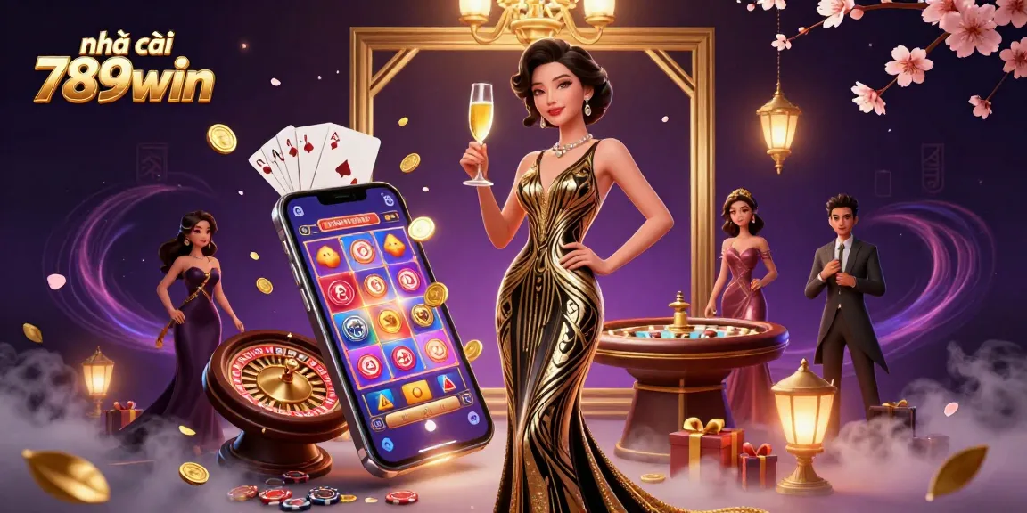 Engage with nhà cái 789win for a glamorous casino experience amidst swirling magic and luxury.
