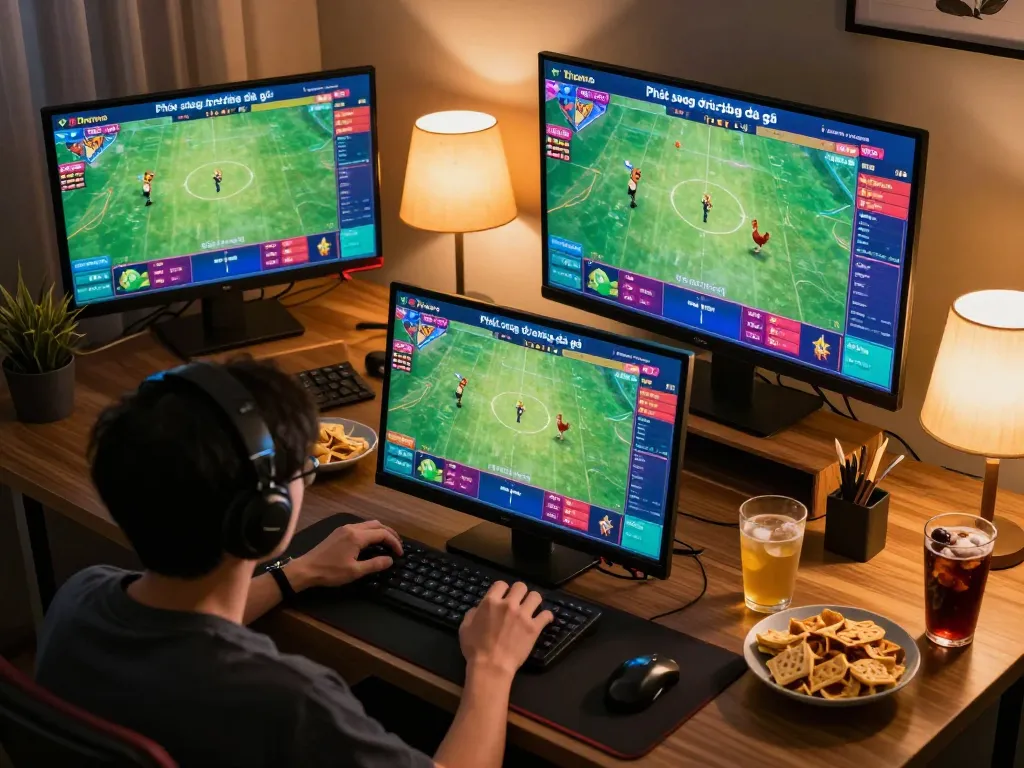 Tham gia vào Phát sóng trực tiếp đá gà trong khi tận hưởng một phiên chơi game trực tuyến cùng bạn bè.