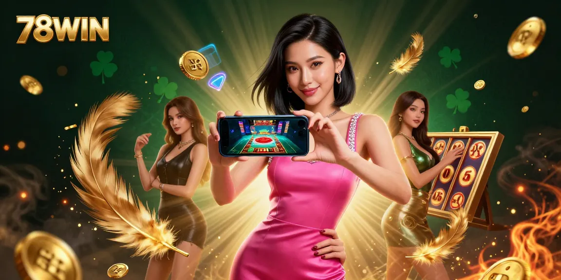Spin and win big with 78WIN, featuring a glamorous setting of a live dealer casino.