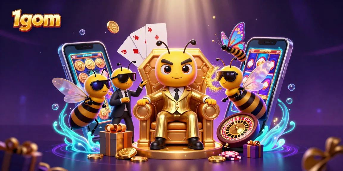 Experience 1gom with a vibrant bumblebee mob boss in an engaging casino setting.