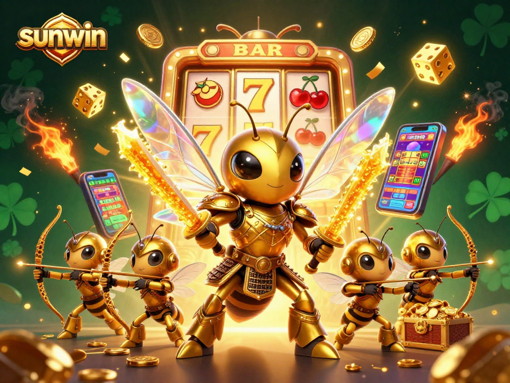 Engage in sunwin's vibrant slot games with golden hornets and jackpot excitement.