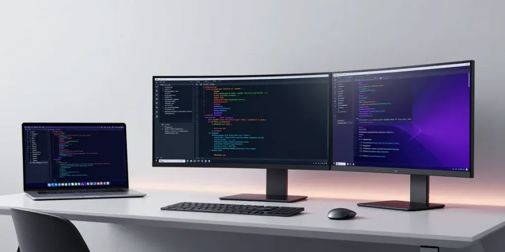 Bananzia Casino and software development in a modern workspace with advanced technology.