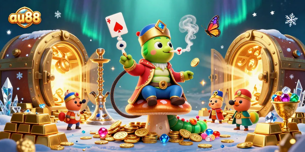 Win big with au88 while surrounded by a magical casino adventure scene filled with treasures.