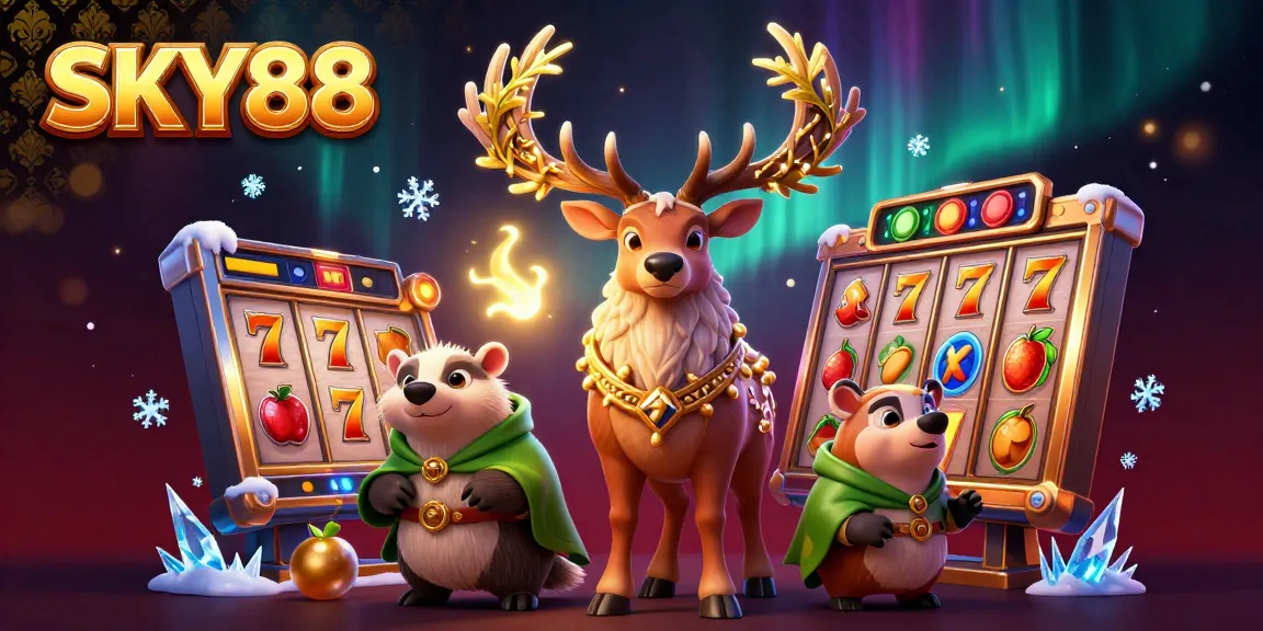SKY88 offers thrilling slot gameplay with vibrant 3D characters, reels, and jackpot excitement.