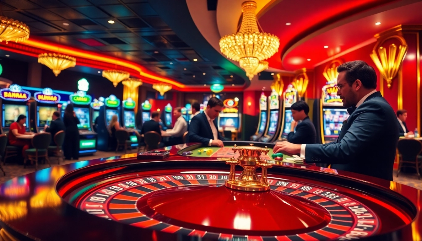 Experience the thrill of gambling with nhà cái CM88 as players engage at a luxurious casino table.