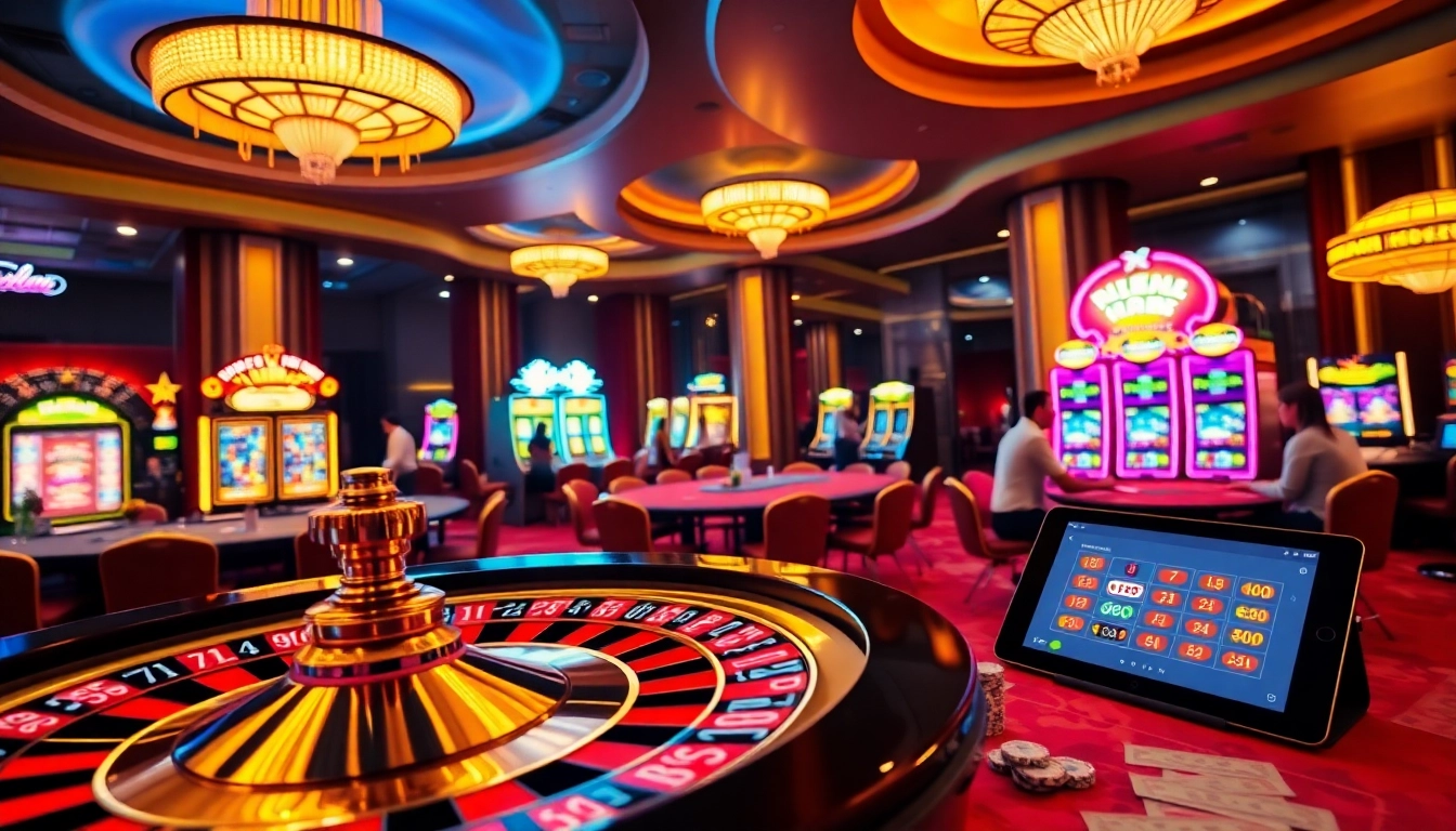 Enjoy exhilarating gameplay at https://rr88c.pro/ with vibrant casino tables and a roulette wheel.