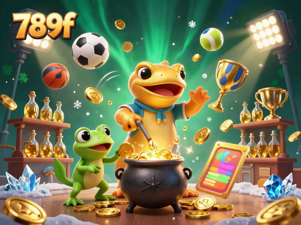 Engage in 789f's vibrant casino adventure with a golden salamander alchemist and unique game elements.