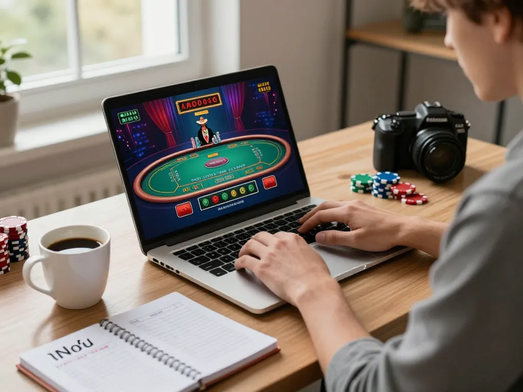 Engaged player using Nohu betting strategies at an online casino from home.