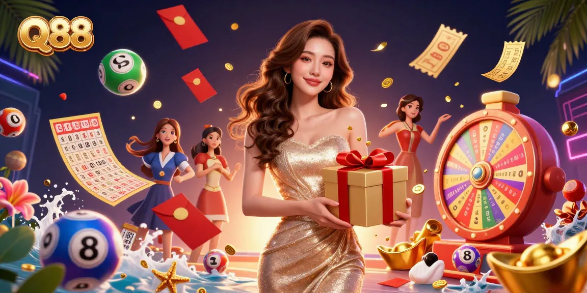 Engage with Q88 in this vibrant casino scene featuring a welcoming hostess amidst excitement.