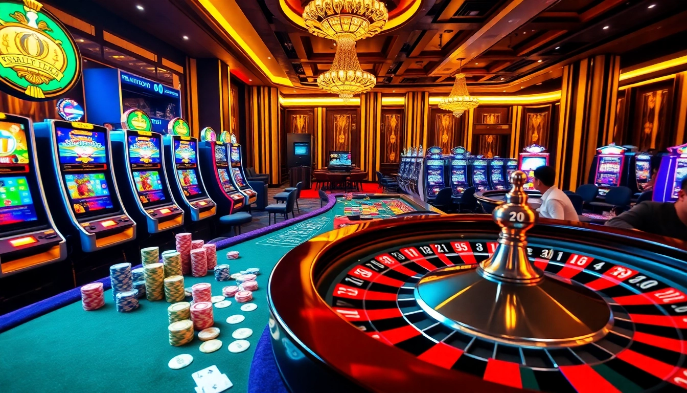 Experience the thrill of thabet777 casino gaming with a vibrant table and lively atmosphere.