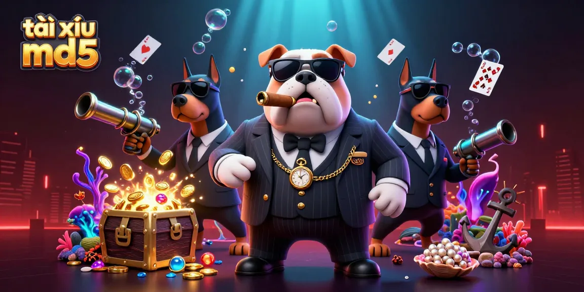Experience thrilling plays in tài xỉu md5 with a vibrant casino-themed underwater scene.