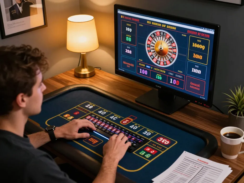 Player enjoying a live roulette game at nn88 online casino, showcasing immersive gameplay experience.