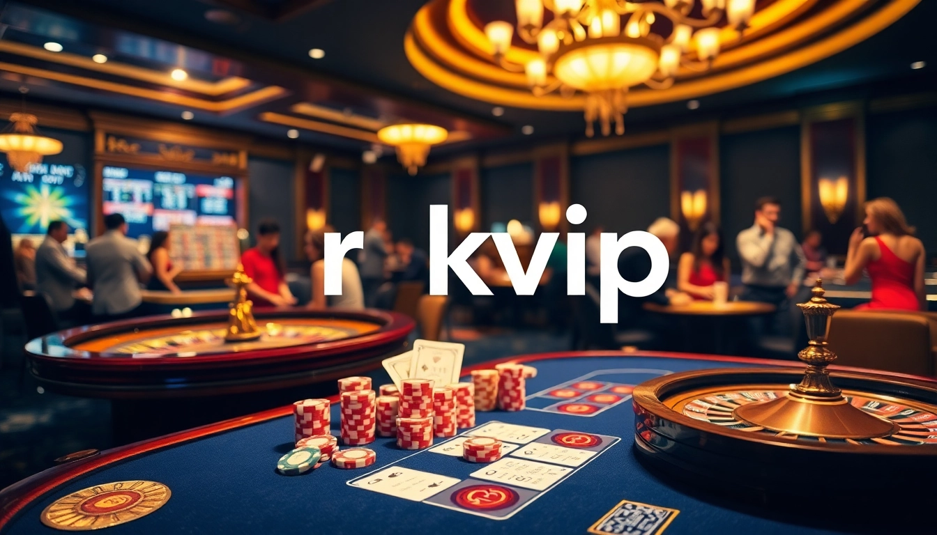 Engage in thrilling gameplay at rikvip with colorful poker chips and a refined casino atmosphere.